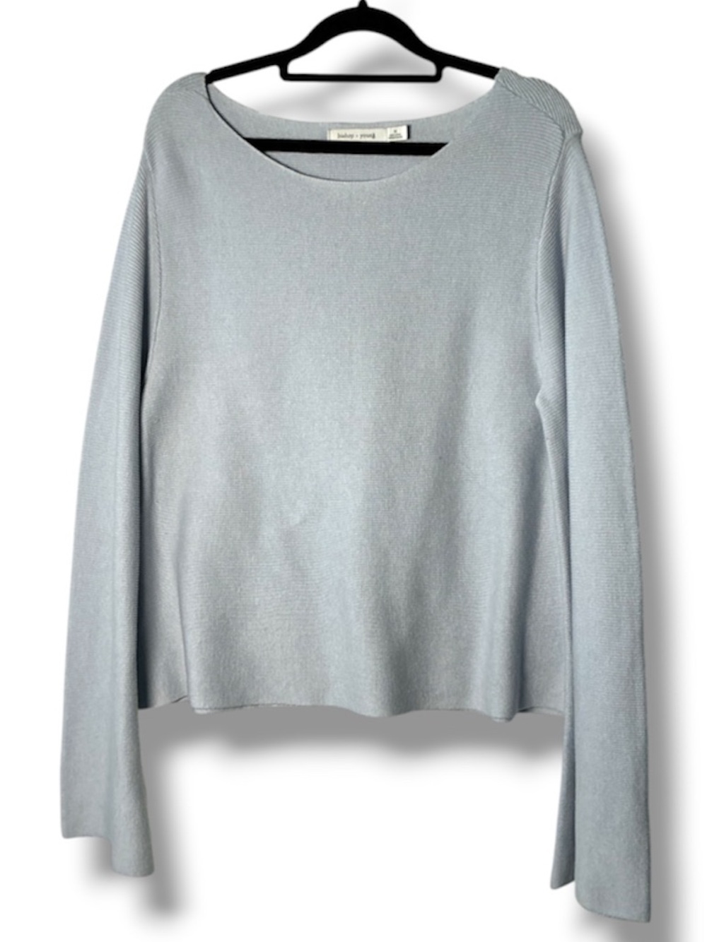bishop + young Light Blue Scoop Neck Knit Sweater